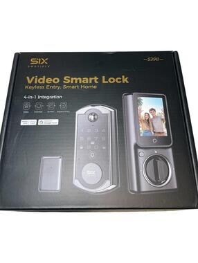 SIX SMRTIPLX 4 In 1 Integration Video Smart Lock: Model S398 - New / Open Box